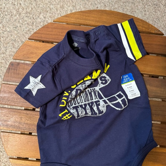 Okie Dokie Baby Boy Graphic Football Bodysuit /Dad’s Touchdown tyke/Champion - Picture 8 of 8